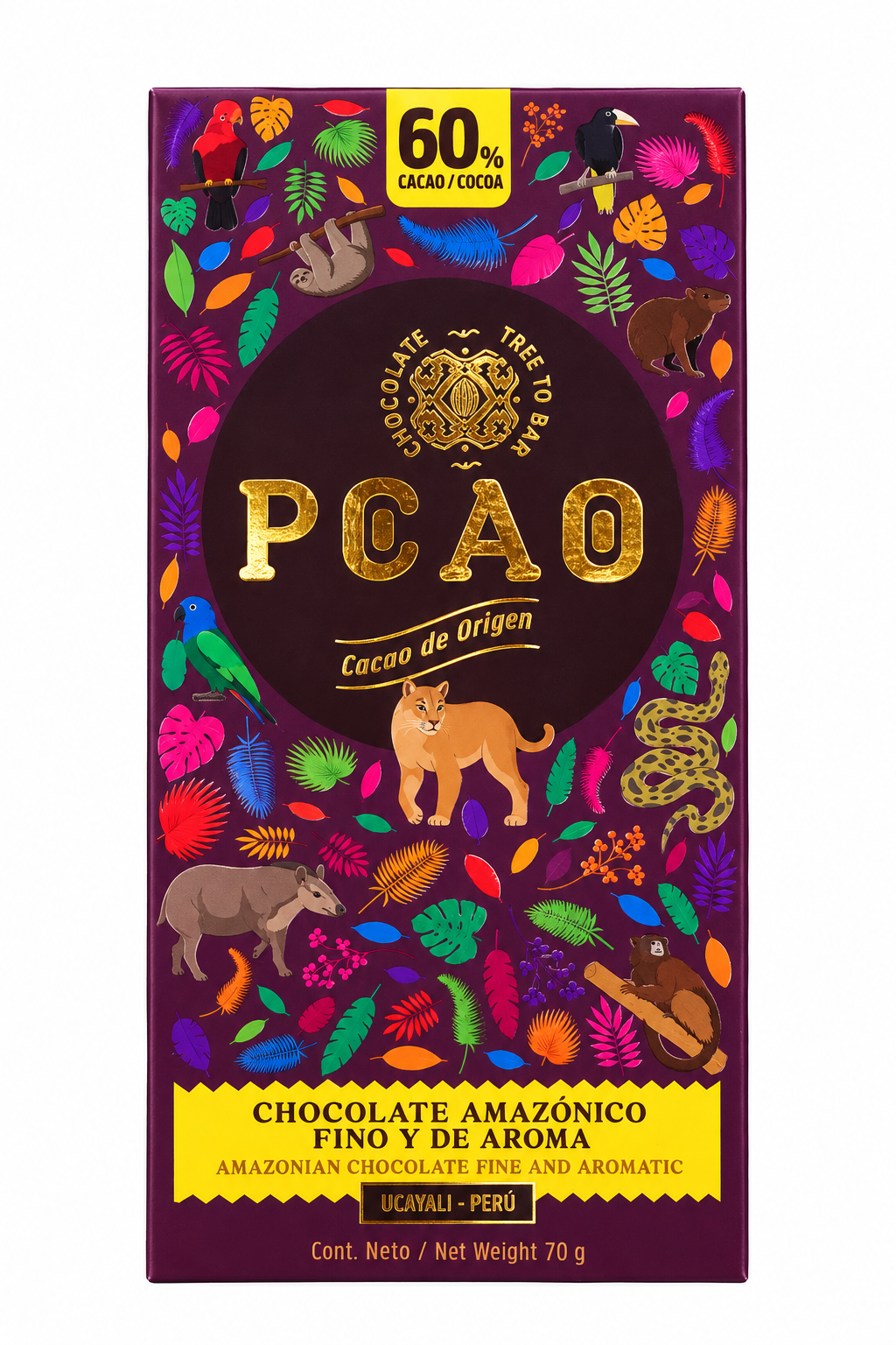 Chocolate amazónico al 60% de cacao - PCAO